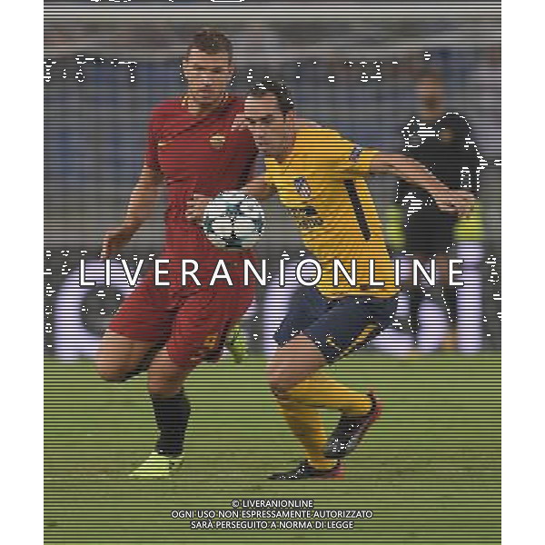 UEFA Champions League 2017/2018 Gruppo C Roma - 12.09.2017 Roma-Atletico Madrid Nella Foto:Godin Diego - Dzeko Edin /Ph.Vitez-Ag. Aldo Liverani