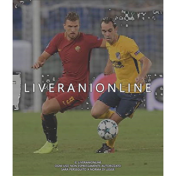UEFA Champions League 2017/2018 Gruppo C Roma - 12.09.2017 Roma-Atletico Madrid Nella Foto:Godin Diego - Dzeko Edin /Ph.Vitez-Ag. Aldo Liverani