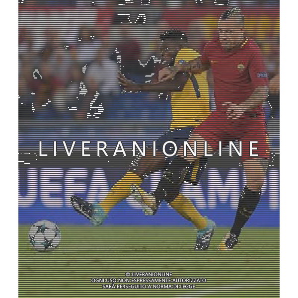 UEFA Champions League 2017/2018 Gruppo C Roma - 12.09.2017 Roma-Atletico Madrid Nella Foto:Nainggolan Radja - Thomas Partey /Ph.Vitez-Ag. Aldo Liverani