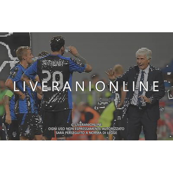 UEFA Europa League 2017/2018 Gruppo E Reggio Emilia - 14.09.2017 Atalanta-Everton Nella Foto: gian piero gasperini con andrea petagna /Ph.Vitez-Ag. Aldo Liverani