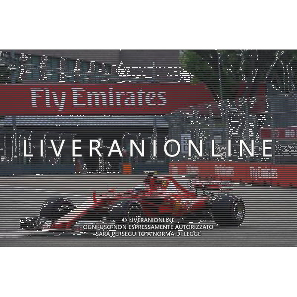 Kimi Raikkonen (FIN) Ferrari SF70H. 15.09.2017. Formula 1 World Championship, Rd 14, Singapore Grand Prix, Marina Bay Street Circuit, Singapore, Practice Day. AG ALDO LIVERANI SAS ONLY ITALY