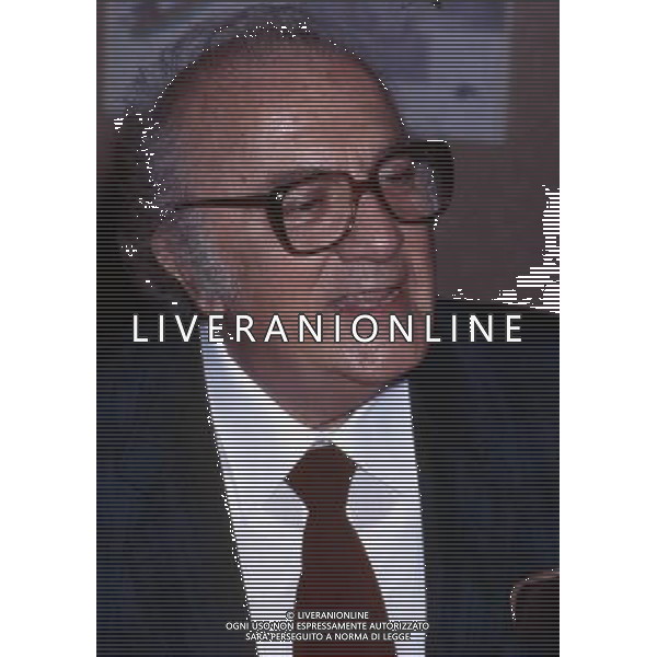 Federico Fellini regista, sceneggiatore, scrittore e fumettista italiano - Retrospettiva nella foto nel 1987 © Archivio / AGENZIA ALDO LIVERANI SAS 