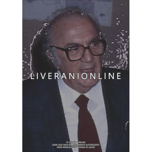 Federico Fellini regista, sceneggiatore, scrittore e fumettista italiano - Retrospettiva nella foto nel 1987 © Archivio / AGENZIA ALDO LIVERANI SAS 