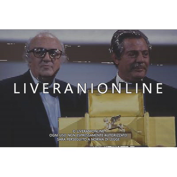 Federico Fellini regista, sceneggiatore, scrittore e fumettista italiano - Retrospettiva nella foto con Marcello Mastroianni nel 1990 © Archivio / AGENZIA ALDO LIVERANI SAS 