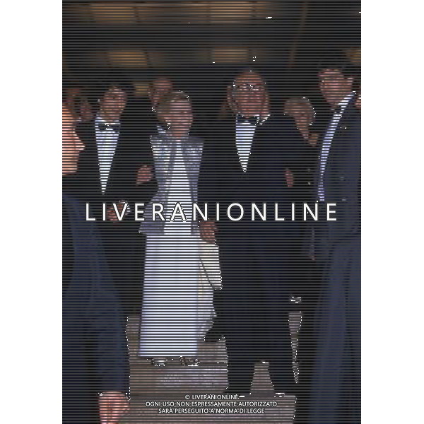 Federico Fellini regista, sceneggiatore, scrittore e fumettista italiano - Retrospettiva nella foto con la moglie Giulietta Masina e Sergio Rubini nel 1987 © Archivio / AGENZIA ALDO LIVERANI SAS 