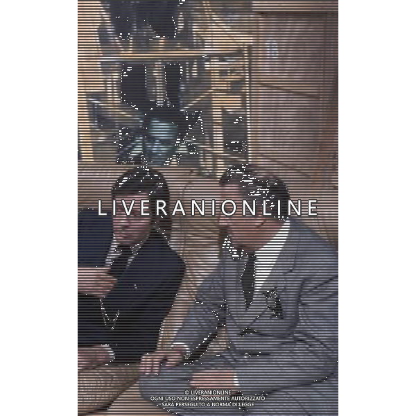Federico Fellini regista, sceneggiatore, scrittore e fumettista italiano - Retrospettiva nella foto con Marcello Mastroianni © Archivio / AGENZIA ALDO LIVERANI SAS 