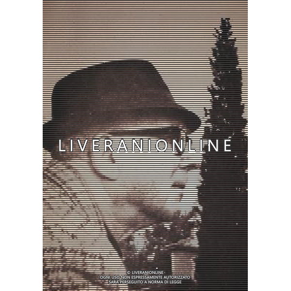 RETROSPETTIVA GIUSEPPE PREZZOLINI GIORNALISTA SCRITTORE EDITORE NELLA FOTO GIUSEPPE PREZZOLINI AG ALDO LIVERANI SAS