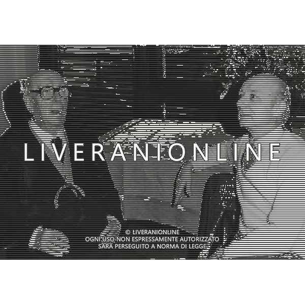 RETROSPETTIVA GIUSEPPE PREZZOLINI GIORNALISTA SCRITTORE EDITORE NELLA FOTO GIUSEPPE PREZZOLINI CONIL FIGLIO GIULIANO AG ALDO LIVERANI SAS