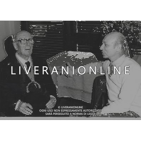 RETROSPETTIVA GIUSEPPE PREZZOLINI GIORNALISTA SCRITTORE EDITORE NELLA FOTO GIUSEPPE PREZZOLINI CON IL FIGLIO GIULIANO AG ALDO LIVERANI SAS