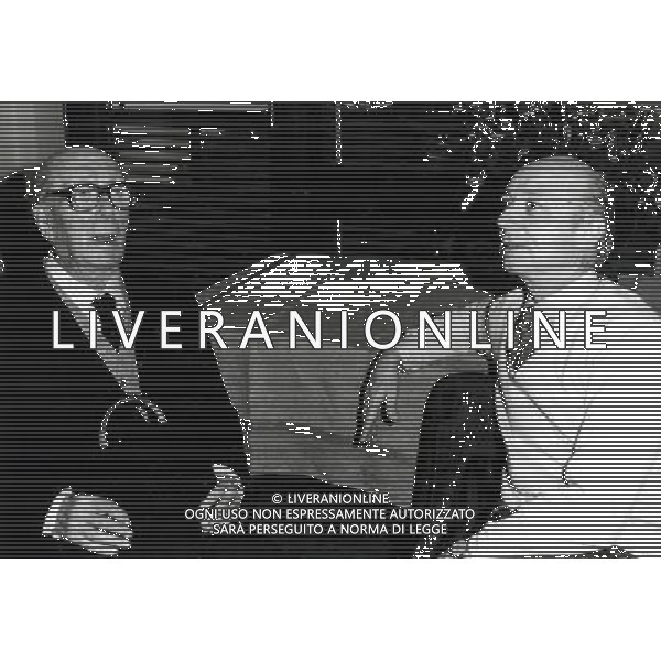 RETROSPETTIVA GIUSEPPE PREZZOLINI GIORNALISTA SCRITTORE EDITORE NELLA FOTO GIUSEPPE PREZZOLINI CON IL FIGLIO GIULIANO AG ALDO LIVERANI SAS