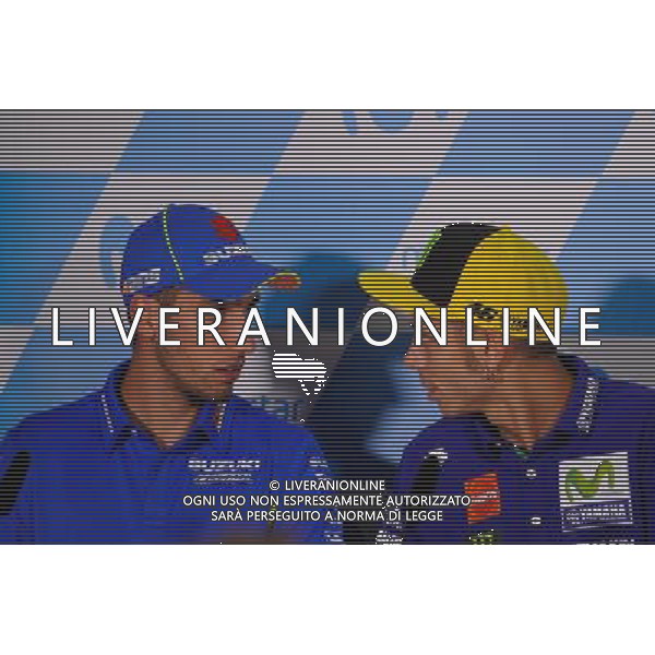 21.09.2017.Motorland,Aragon, Spagna.Alex Rins e Valentino Rossi FOTO G.PIAZZOLLA-AG ALDO LIVERANI SAS
