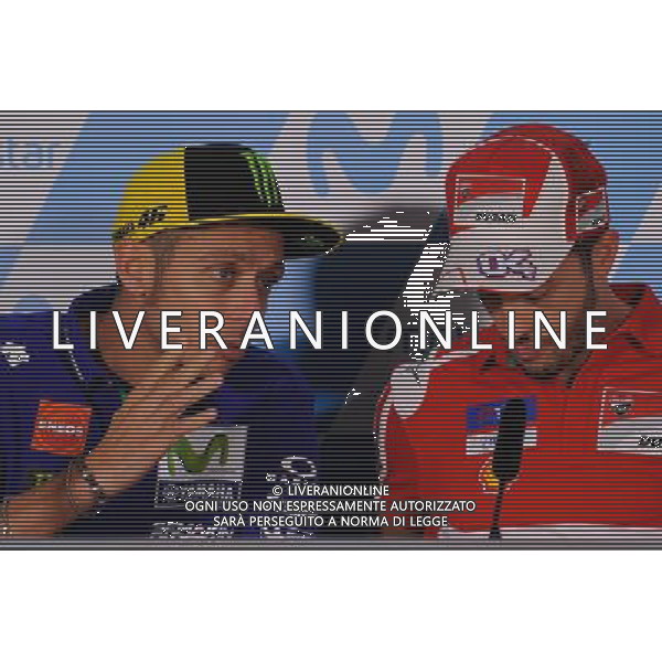 21.09.2017.Motorland,Aragon, Spagna.Valentino Rossi e Andrea Dovizioso FOTO G.PIAZZOLLA-AG ALDO LIVERANI SAS