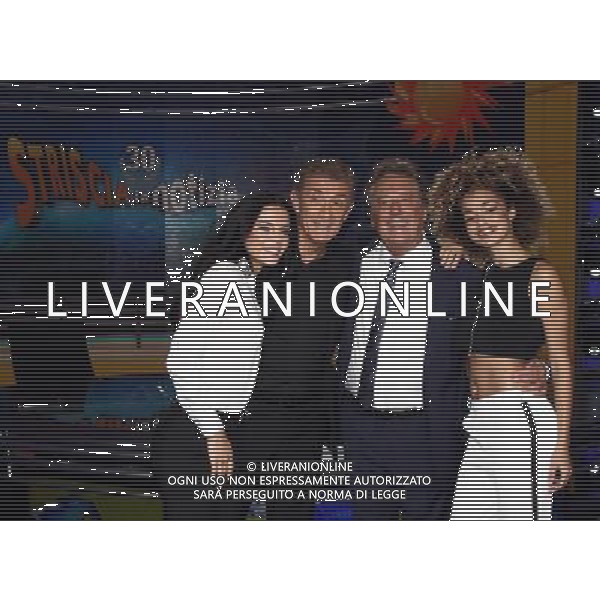 Cologno Monzese, ( MI ) 22/09/2016 Mediaset - Photocall Striscia la Notizia Nella foto: Shaila Gatta, Ezio Greggio, Enzo Iacchetti e Mikaela Neaze Silva PH Lauro Montagnini AG ALDO LIVERANI SAS