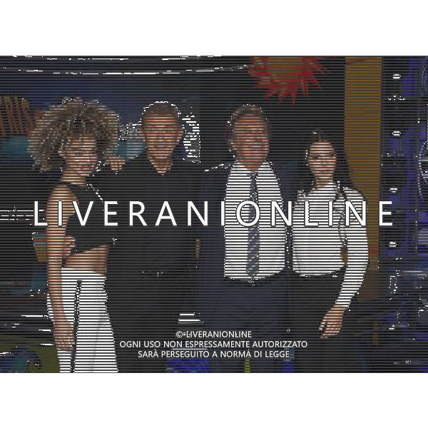 Cologno Monzese, ( MI ) 22/09/2016 Mediaset - Photocall Striscia la Notizia Nella foto: Mikaela Neaze Silva, Ezio Greggio, Enzo Iacchetti e Shaila Gatta PH Lauro Montagnini AG ALDO LIVERANI SAS