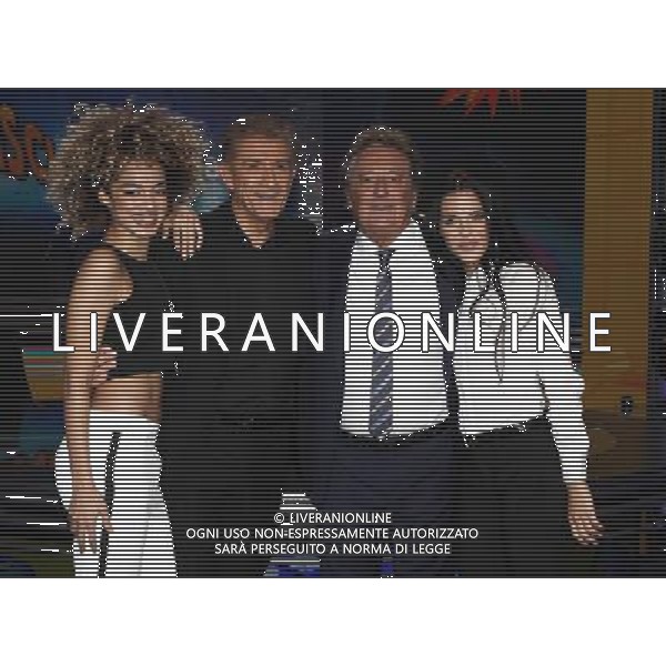 Cologno Monzese, ( MI ) 22/09/2016 Mediaset - Photocall Striscia la Notizia Nella foto: Mikaela Neaze Silva, Ezio Greggio, Enzo Iacchetti e Shaila Gatta PH Lauro Montagnini AG ALDO LIVERANI SAS