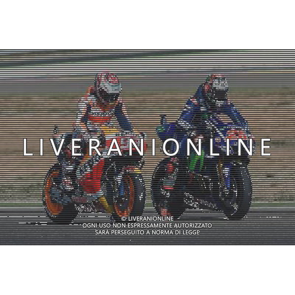 23.09.2017.Motorland Aragon, Alcaniz, Spagna.Marc Marquez e Maverick Vinales FOTO G. PIAZZOLLA-AG ALDO LIVERANI SAS