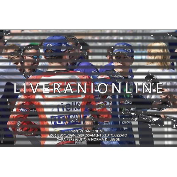 23.09.2017.Motorland Aragon, Alcaniz, Spagna.Jorge Lorenzo e Maverick Vinales - Prove ufficiali Qualifiche Â©PIAZZOLLA / AGENZIA ALDO LIVERANI SAS