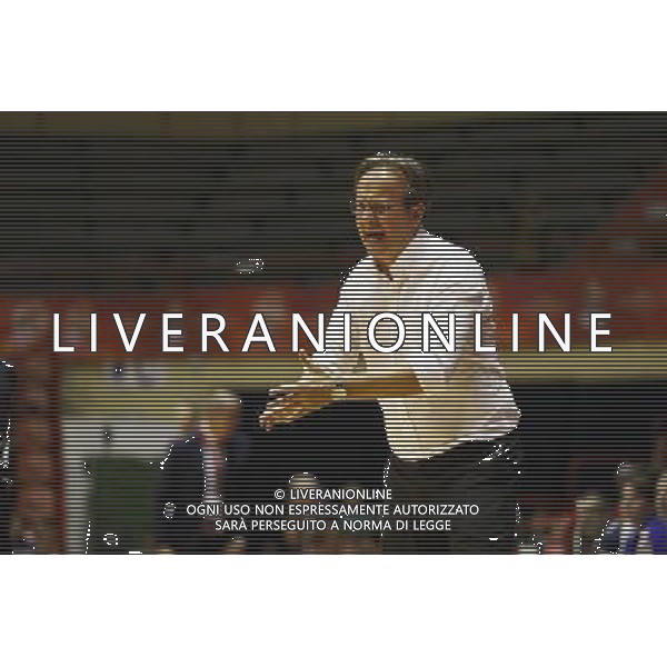 Prozis Supercoppa 23/09/2017 Umana Reyer Venezia - Banco di Sardegna Sassari nella foto: Coach Pasquini Federico Â©Claudio Zamagni/Agenzia Aldo Liverani Coach Pasquini Federico during Italian Basketball Prozis supercup 2017 - Umana Reyer Venezia vs Banco di Sardegna Sassari at Unieuro Arena ForlÃ¬, on september 23, 2017 photo credit by Claudio Zamagni/Aldo Liverani Photo Agency/ AGENZIA ALDO LIVERANI SAS - Umana Reyer Venezia - Banco di Sardegna Sassari Basket Prozis Supercoppa Forli\' 23/09/2017 