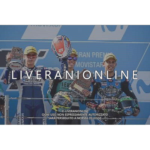 24.09.2017.Motorland Aragon, Alcaniz, Spagna.Di Giannantonio, Joan Mir, Enea Bastianini Â© PIAZZOLLA / AGENZIA ALDO LIVERANI SAS - Motomondiale Moto3 gara 24 settembre 2017 