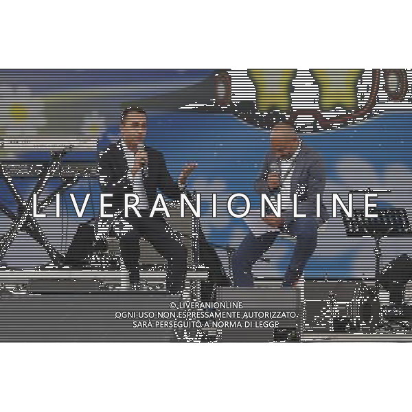 Rimini - Italia 5 stelle 24/09/2017 nella foto: Luigi Di Maio sul palco con Gianluigi Paragone Â©Claudio Zamagni/Agenzia Aldo Liverani / AGENZIA ALDO LIVERANI SAS - Rimini - Italia Movimento 5 stelle - La tre giorni di kermesse del Movimento 5 stelle a Rimini - per proclamare il vincitore delle primarie online del M5S per scegliere il candidato premier 22/24 settembre 2017 