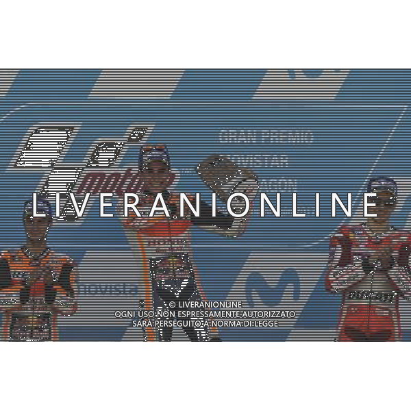 24.09.2017. Motorland Aragon, Alcaniz, Spagna. Dani Pedrosa, Marc Marquez, Jorge Lorenzo Â©PIAZZOLLA / AGENZIA ALDO LIVERANI SAS 