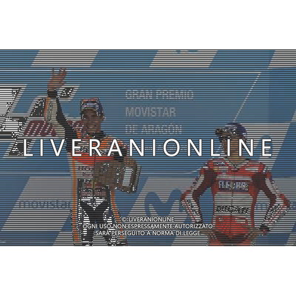 24.09.2017. Motorland Aragon, Alcaniz, Spagna. Marc Marquez e Jorge Lorenzo Â©PIAZZOLLA / AGENZIA ALDO LIVERANI SAS 