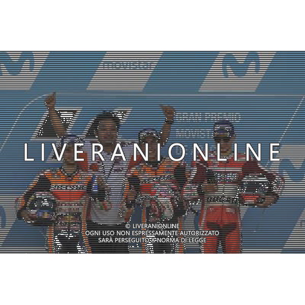 24.09.2017. Motorland Aragon, Alcaniz, Spagna. Dani Pedrosa, Marc Marquez, Jorge Lorenzo Â©PIAZZOLLA / AGENZIA ALDO LIVERANI SAS 