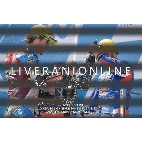 24.09.2017.Motorland Aragon, Alcaniz, Spagna. Franco Morbidelli e Mattia Pasini Â©PIAZZOLLA / AGENZIA ALDO LIVERANI SAS - Motomondiale Moto2 Motorland Aragon Alcaniz Spagna Gara 24/09/2017 