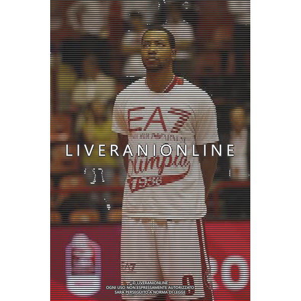 Prosiz Supercoppa 23/09/2017 EA7 Emporio Armani - Dolomiti EnergiaTrento nella foto: Goudelock Andrew Â©Claudio Zamagni/Agenzia Aldo Liverani Goudelock Andrew during Italian Basketball Prosiz supercup 2017 - EA7 Emporio Armani vs Dolomiti Energia Trento at Unieuro Arena ForlÃ¬, on september 23, 2017 photo credit by Claudio Zamagni/Aldo Liverani Photo Agency