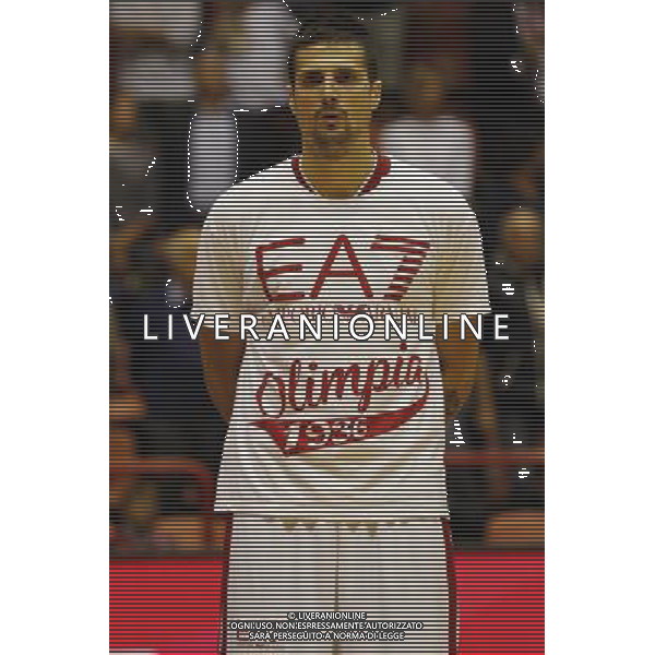 Prosiz Supercoppa 23/09/2017 EA7 Emporio Armani - Dolomiti EnergiaTrento nella foto: Cinciarini Andrea Â©Claudio Zamagni/Agenzia Aldo Liverani Cinciarini Andrea during Italian Basketball Prosiz supercup 2017 - EA7 Emporio Armani vs Dolomiti Energia Trento at Unieuro Arena ForlÃ¬, on september 23, 2017 photo credit by Claudio Zamagni/Aldo Liverani Photo Agency