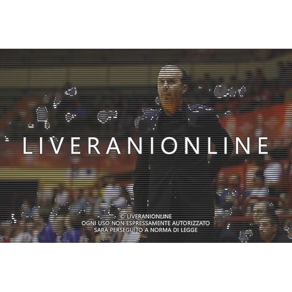 Prosiz Supercoppa 23/09/2017 EA7 Emporio Armani - Dolomiti EnergiaTrento nella foto: coach Simone Pianigiani Â©Claudio Zamagni/Agenzia Aldo Liverani coach Simone Pianigiani during Italian Basketball Prosiz supercup 2017 - EA7 Emporio Armani vs Dolomiti Energia Trento at Unieuro Arena ForlÃ¬, on september 23, 2017 photo credit by Claudio Zamagni/Aldo Liverani Photo Agency