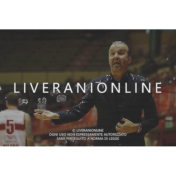 Prosiz Supercoppa 23/09/2017 EA7 Emporio Armani - Dolomiti EnergiaTrento nella foto: coach Simone Pianigiani Â©Claudio Zamagni/Agenzia Aldo Liverani coach Simone Pianigiani during Italian Basketball Prosiz supercup 2017 - EA7 Emporio Armani vs Dolomiti Energia Trento at Unieuro Arena ForlÃ¬, on september 23, 2017 photo credit by Claudio Zamagni/Aldo Liverani Photo Agency