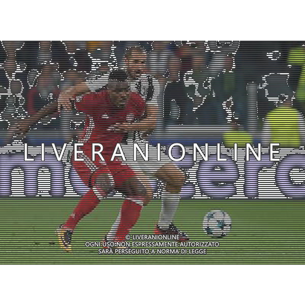 UEFA Champions League 2017/2018 Gruppo D Torino - 27.09.2017 Juventus-Olympiacos Nella Foto: giorgio chiellini e emenike /Ph.Vitez-Ag. Aldo Liverani
