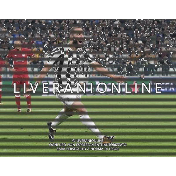 UEFA Champions League 2017/2018 Gruppo D Torino - 27.09.2017 Juventus-Olympiacos Nella Foto: esultanza dopo il gol di gonzalo higuain /Ph.Vitez-Ag. Aldo Liverani