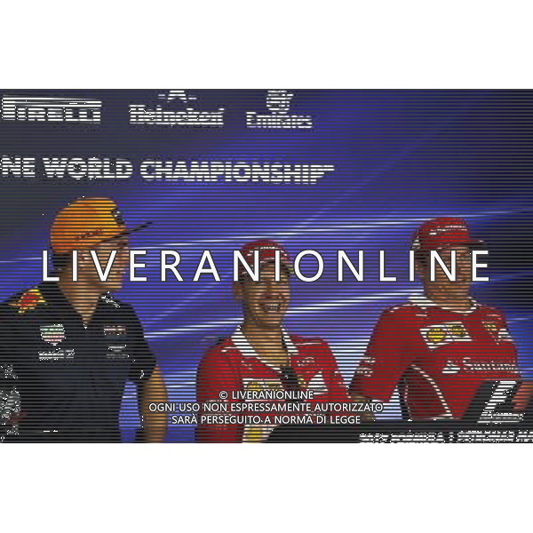The FIA Press Conference (L to R): Max Verstappen (NLD) Red Bull Racing; Sebastian Vettel (GER) Ferrari; Kimi Raikkonen (FIN) Ferrari. 28.09.2017. Formula 1 World Championship, Rd 15, Malaysian Grand Prix, Sepang, Malaysia, Thursday. AG ALDO LIVERANI SAS ONLY ITALY