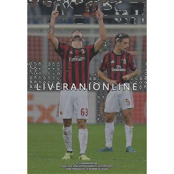 UEFA Europa League 2017/2018 Gruppo D Milano - 28.09.2017 Milan-Rijeka Nella Foto:cutrone esultanza dopo il gol /Ph.Vitez-Ag. Aldo Liverani