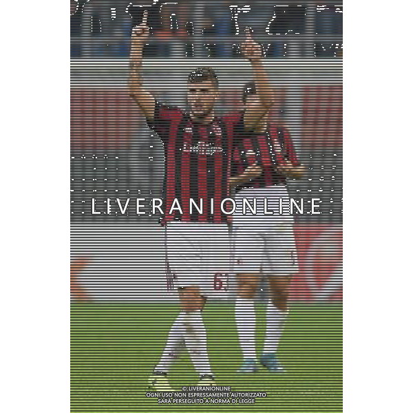 UEFA Europa League 2017/2018 Gruppo D Milano - 28.09.2017 Milan-Rijeka Nella Foto:cutrone esultanza dopo il gol /Ph.Vitez-Ag. Aldo Liverani