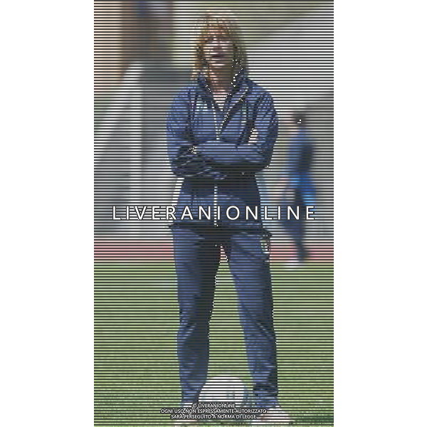 genova 13/04/2005 calcio femminile amichevole Italia-Danimarca nella foto morace carolina allenatore della nazionale femminile ag.aldo Liverani-Venezia