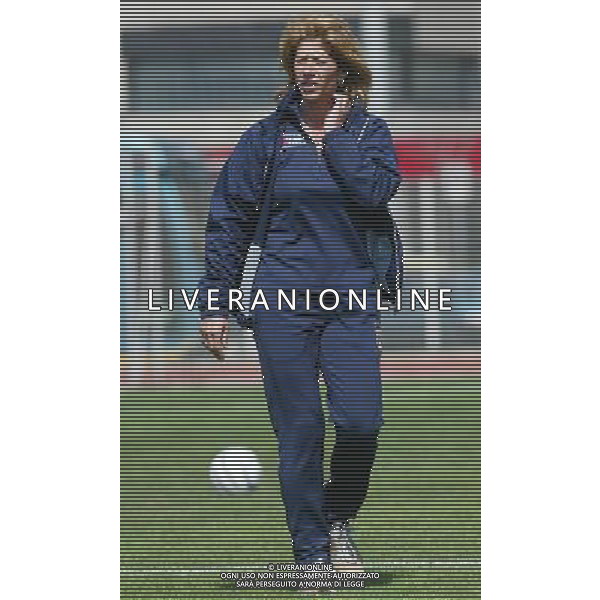 genova 13/04/2005 calcio femminile amichevole Italia-Danimarca nella foto morace carolina allenatore della nazionale femminile ag.aldo Liverani-Venezia