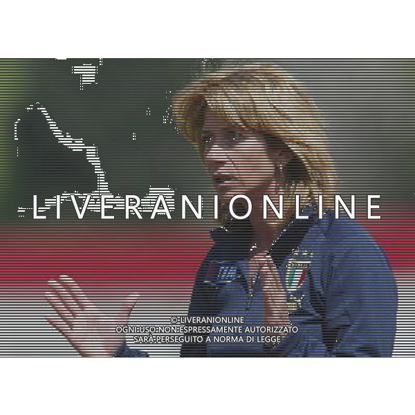 genova 13/04/2005 calcio femminile amichevole Italia-Danimarca nella foto morace carolina allenatore della nazionale femminile ag.aldo Liverani-Venezia