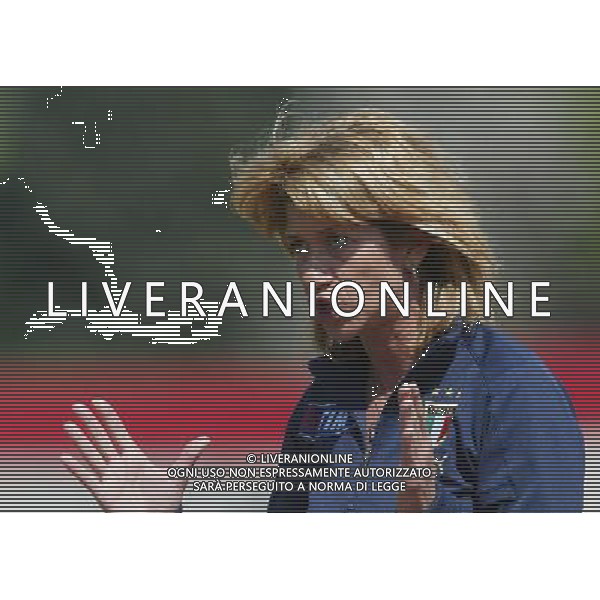 genova 13/04/2005 calcio femminile amichevole Italia-Danimarca nella foto morace carolina allenatore della nazionale femminile ag.aldo Liverani-Venezia