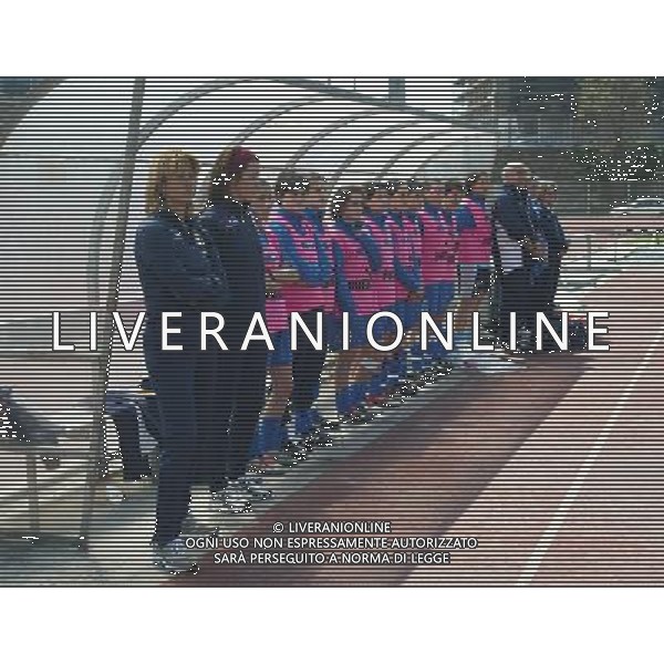 genova 13/04/2005 calcio femminile amichevole Italia-Danimarca nella foto morace carolina allenatore della nazionale femminile ag.aldo Liverani-Venezia