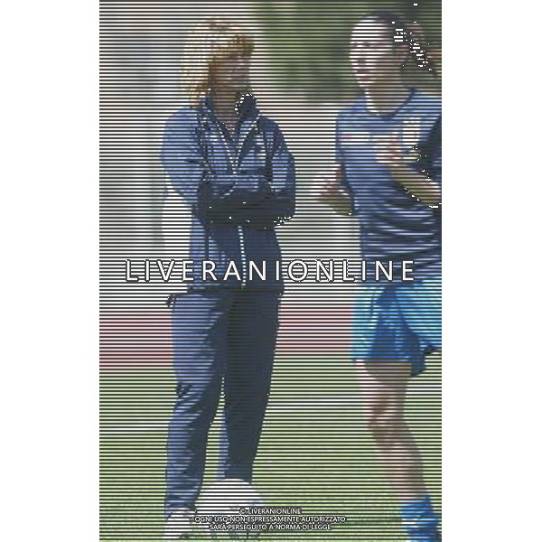 genova 13/04/2005 calcio femminile amichevole Italia-Danimarca nella foto morace carolina allenatore della nazionale femminile ag.aldo Liverani-Venezia