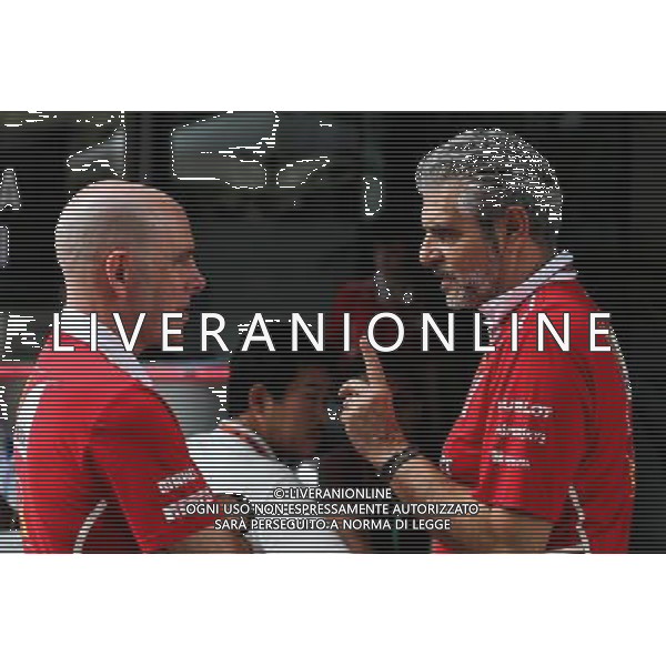 Lotus F1 Team Jock Clear (GBR) Ferrari Engineering Director with Maurizio Arrivabene (ITA) Ferrari Team Principal. 30.09.2017. Formula 1 World Championship, Rd 15, Malaysian Grand Prix, Sepang, Malaysia, Saturday. - www.xpbimages.com, EMail: requests@xpbimages.com - copy of publication required for printed pictures. Every used picture is fee-liable. Â© Copyright: Photo4 / XPB Images/Ag. Aldo Liverani s.a.s./ONLY ITALY