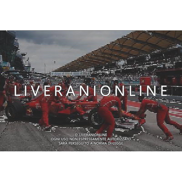 Sebastian Vettel (GER) Ferrari SF70H in the pits. 30.09.2017. Formula 1 World Championship, Rd 15, Malaysian Grand Prix, Sepang, Malaysia, Saturday. - www.xpbimages.com, EMail: requests@xpbimages.com - copy of publication required for printed pictures. Every used picture is fee-liable. Â© Copyright: Photo4 / XPB Images/Ag. Aldo Liverani s.a.s./ONLY ITALY
