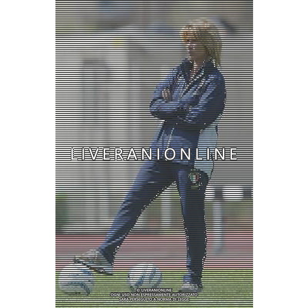 genova 13/04/2005 calcio femminile amichevole Italia-Danimarca nella foto morace carolina allenatore della nazionale femminile ag.aldo Liverani-Venezia