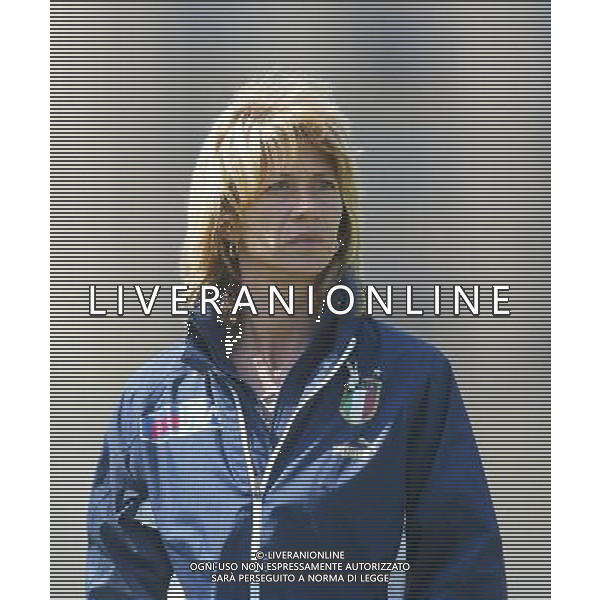 genova 13/04/2005 calcio femminile amichevole Italia-Danimarca nella foto morace carolina allenatore della nazionale femminile ag.aldo Liverani-Venezia