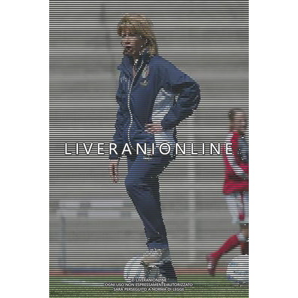 genova 13/04/2005 calcio femminile amichevole Italia-Danimarca nella foto morace carolina allenatore della nazionale femminile ag.aldo Liverani-Venezia