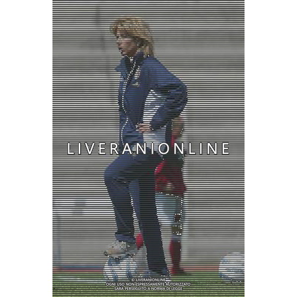 genova 13/04/2005 calcio femminile amichevole Italia-Danimarca nella foto morace carolina allenatore della nazionale femminile ag.aldo Liverani-Venezia