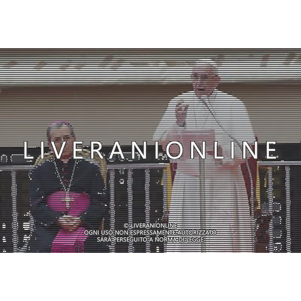 Cesena - visita di Papa Francesco 01/10/2017 nella foto: Papa Francesco ©Claudio Zamagni/Agenzia Aldo Liverani Pope Francis speaks to people in Piazza del Popolo during the visit in Cesena city on October 01 2017 